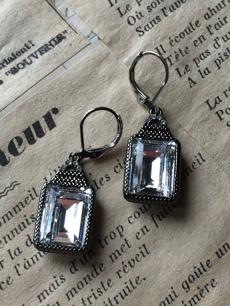 Chic zircon Earrings style  cristal boucles d’oreilles Crystal Comme un ange