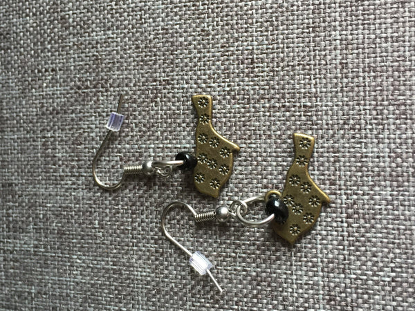 Laiton bronze Oiseaux Earrings bird Comme un ange