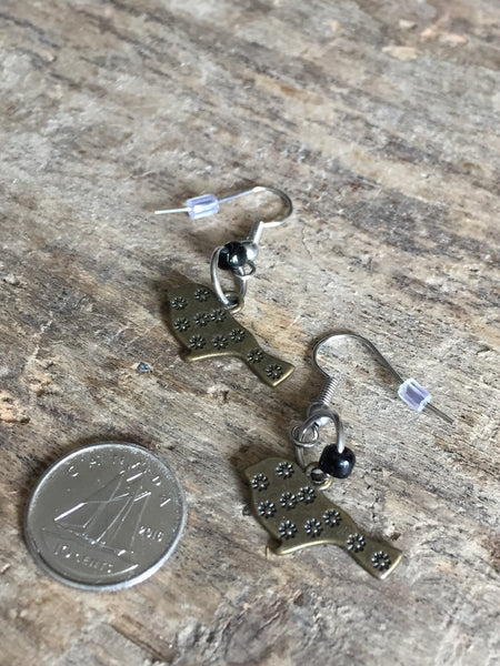 Laiton bronze Oiseaux Earrings bird Comme un ange