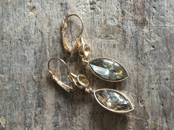 Boucles oreilles cristal champagne chic Earrings Comme un ange