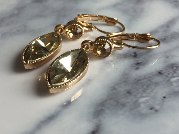 Boucles oreilles cristal champagne chic Earrings Comme un ange