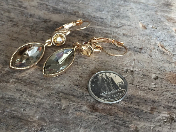 Boucles oreilles cristal champagne chic Earrings Comme un ange