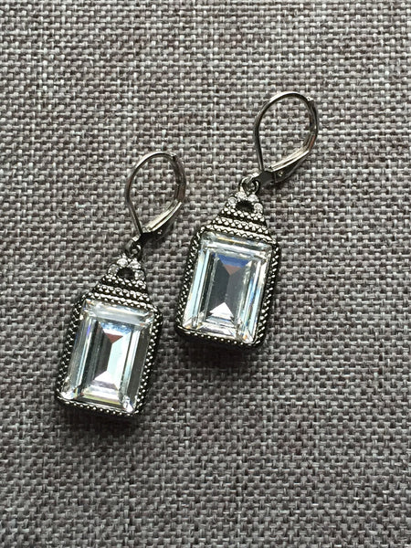 Chic zircon Earrings style  cristal boucles d’oreilles Crystal Comme un ange