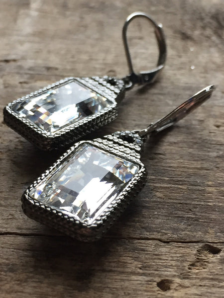 Chic zircon Earrings style  cristal boucles d’oreilles Crystal Comme un ange