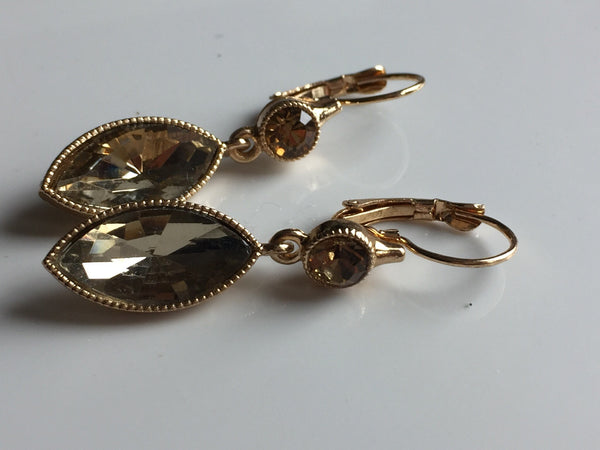 Boucles oreilles cristal champagne chic Earrings Comme un ange