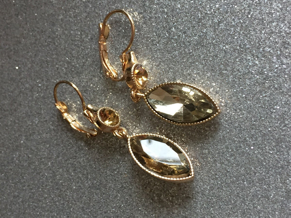 Boucles oreilles cristal champagne chic Earrings Comme un ange