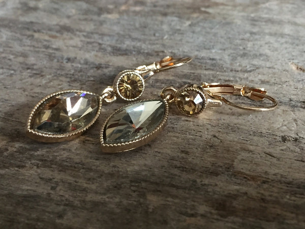 Boucles oreilles cristal champagne chic Earrings Comme un ange