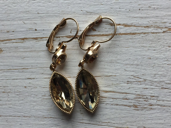 Boucles oreilles cristal champagne chic Earrings Comme un ange