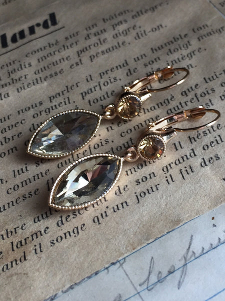 Boucles oreilles cristal champagne chic Earrings Comme un ange