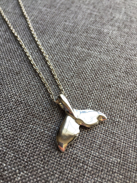 Collier couleur argenté petite sirène baleine poisson de mer mermaids whale silver  Necklace Comme un ange