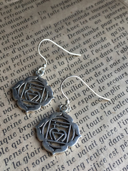 Boucles d’oreilles breloque coeur heart earrings Comme un ange