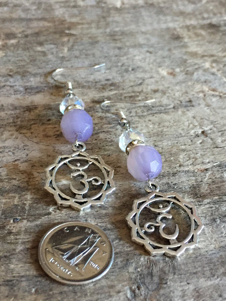 OM Earring boucles d’oreilles zen yoga OM chakras Comme un ange