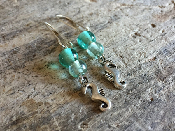 Boucles oreilles hippocampe Earrings Comme un ange