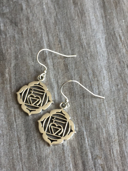 Boucles d’oreilles breloque coeur heart earrings Comme un ange