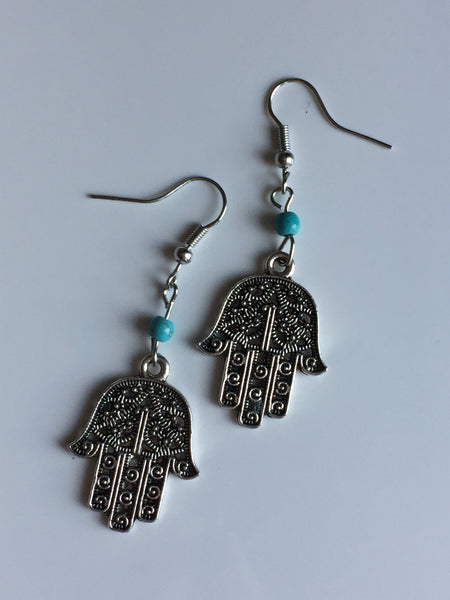 Boucles d’oreilles main protectrice hamsa earring Comme un ange