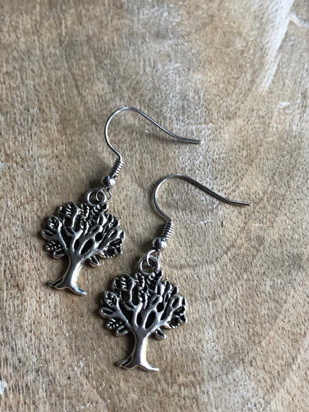 Boucles d’oreilles arbre de vie argent Comme un ange