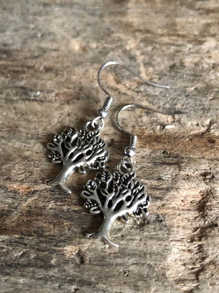 Boucles d’oreilles arbre de vie argent Comme un ange