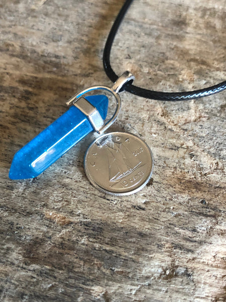 Collier bleu Comme un ange