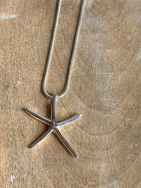 Collier breloque argent étoile de mer Comme un ange
