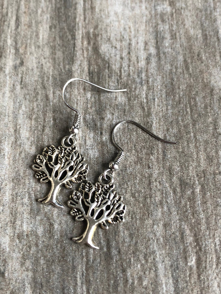 Boucles d’oreilles arbre de vie argent Comme un ange