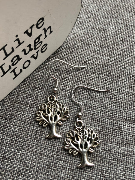 Boucles d’oreilles arbre de vie argent Comme un ange