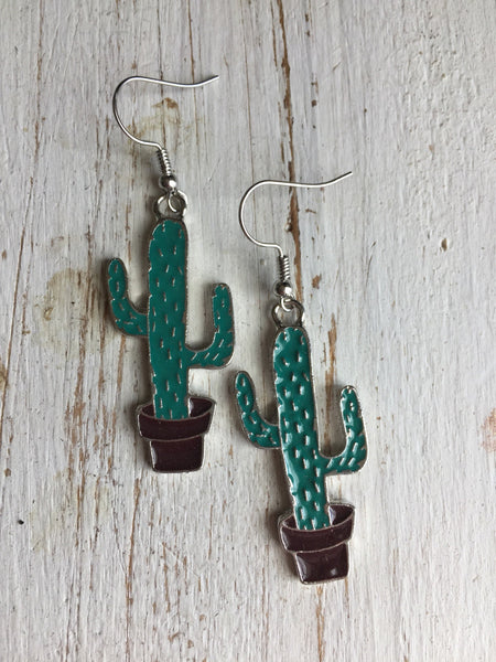 Boucles d’oreilles breloque cactus Comme un ange