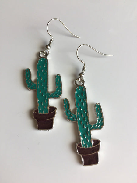 Boucles d’oreilles breloque cactus Comme un ange