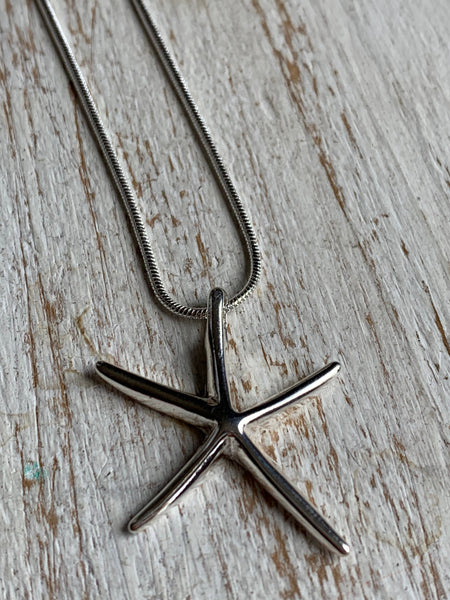 Collier breloque argent étoile de mer Comme un ange