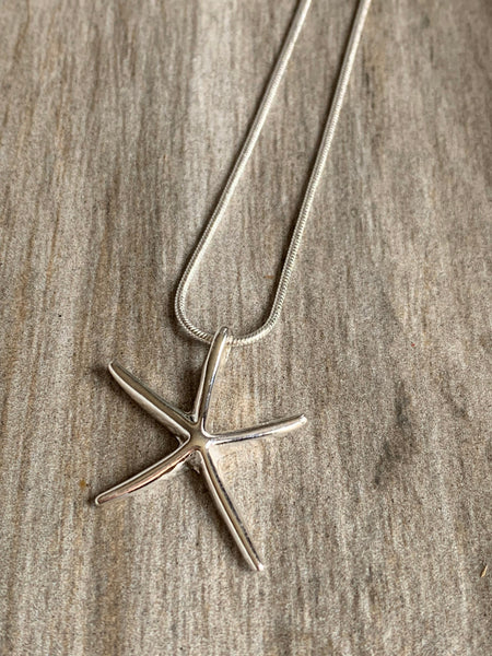 Collier breloque argent étoile de mer Comme un ange