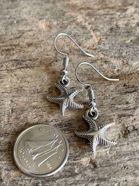 Boucles d’oreilles breloque étoile de mer Comme un ange