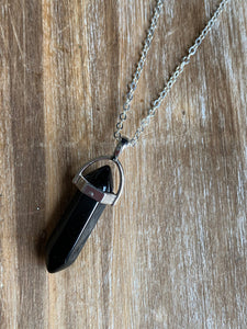 Collier pendule pierre noire Bijoux pendule divinatoire Radiesthésie  lithothérapie  ésotérique