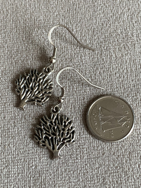 Boucles d’oreilles breloque argent arbre de vie Comme un ange