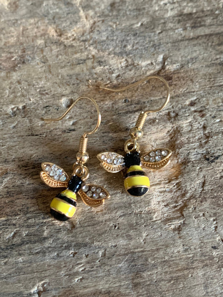 Boucles d’oreilles  breloque abeille Comme un ange