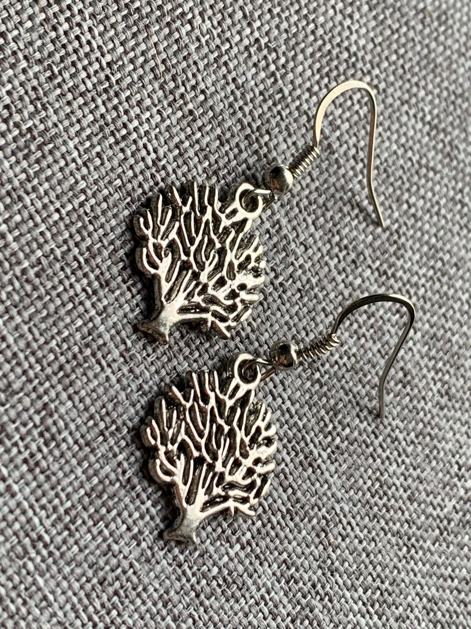 Boucles d’oreilles breloque argent arbre de vie Comme un ange
