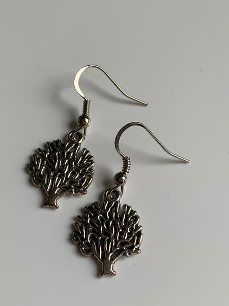 Boucles d’oreilles breloque argent arbre de vie Comme un ange