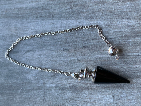 gemstone divination  pendulum witch yes no question pendulum dowsing tool gift for mom spiritual Wiccan jewelry chakras healing zen