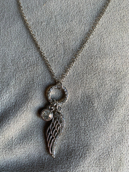Collier chaine délicate breloque plume argent Comme un ange