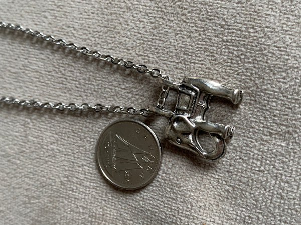 Collier breloque éléphant argent Comme un ange