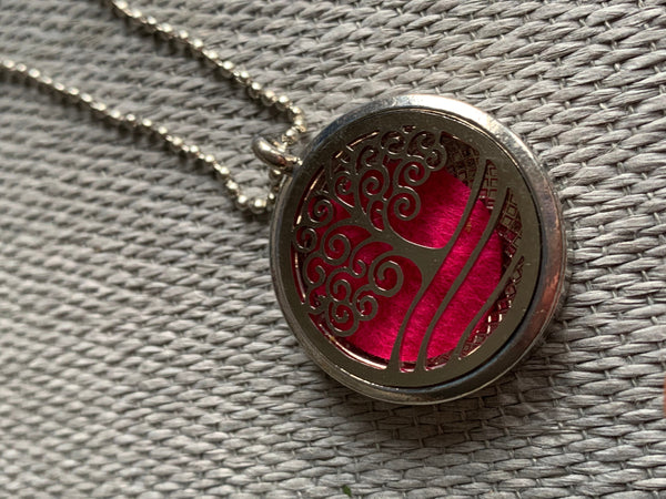 Collier breloque arbre de vie argent bijoux diffuseur aromathérapie Comme un ange