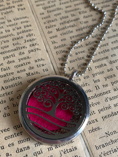 Collier breloque arbre de vie argent bijoux diffuseur aromathérapie Comme un ange