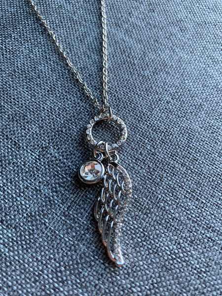 Collier chaine délicate breloque plume argent Comme un ange