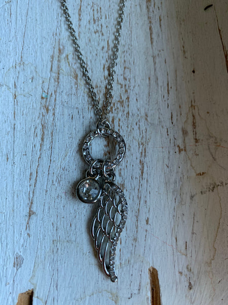 Collier chaine délicate breloque plume argent Comme un ange