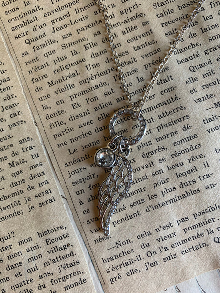 Collier chaine délicate breloque plume argent Comme un ange