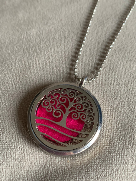 Collier breloque arbre de vie argent bijoux diffuseur aromathérapie Comme un ange