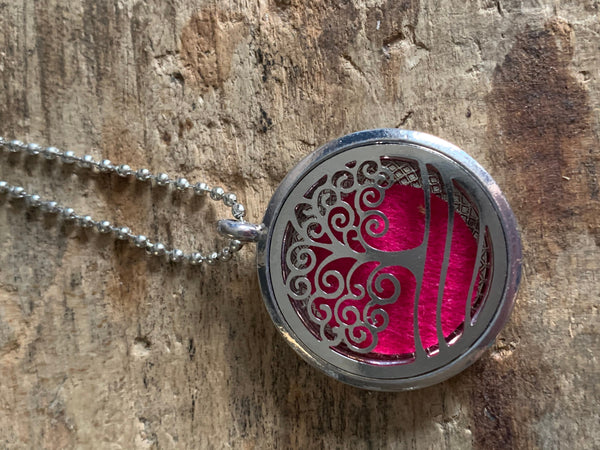 Collier breloque arbre de vie argent bijoux diffuseur aromathérapie Comme un ange