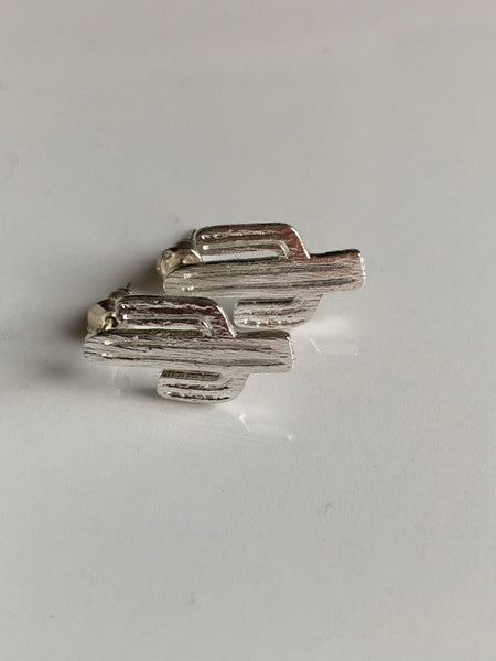 Boucles d’oreilles breloque cactus argent Comme un ange