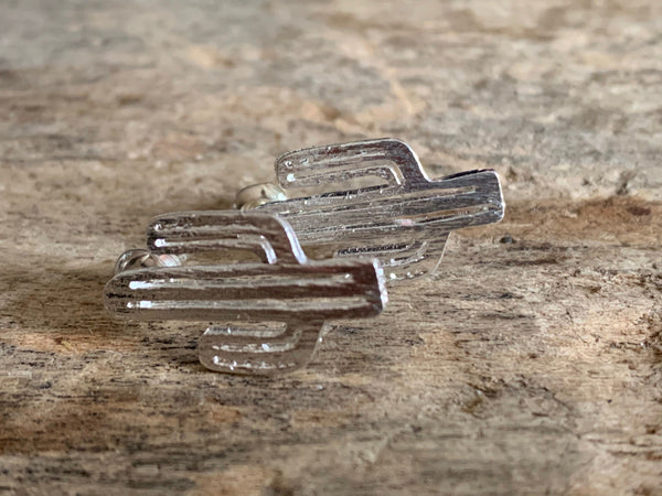 Boucles d’oreilles breloque cactus argent Comme un ange