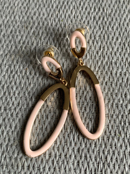 Boucles d’oreilles alliage de métaux or et rose Comme un ange