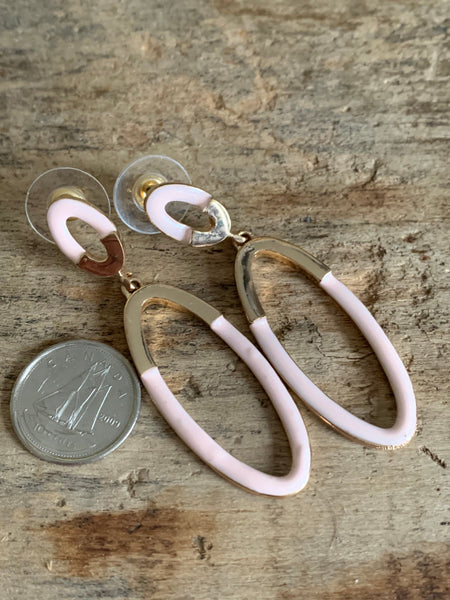 Boucles d’oreilles alliage de métaux or et rose Comme un ange