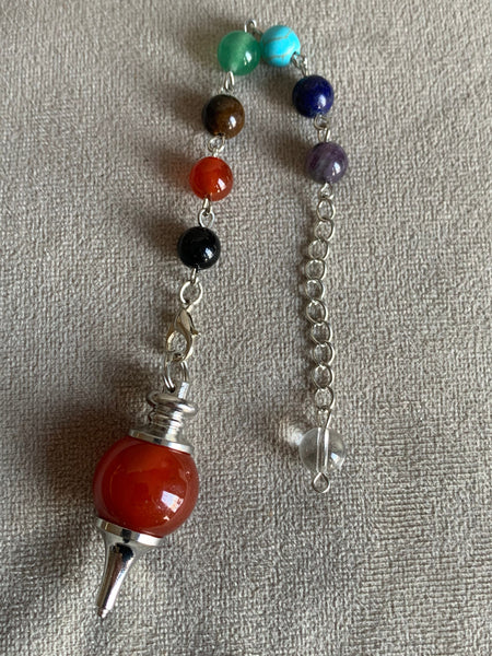 pendulum gemstone divination  pendulum witch yes no question pendulum dowsing tool gift for mom spiritual Wiccan jewelry chakras healing zen Comme un ange